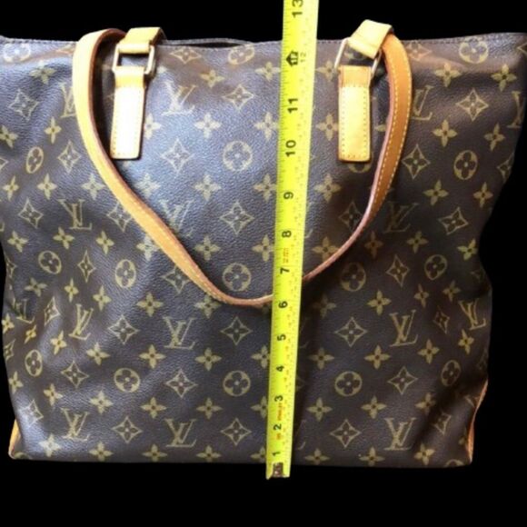 LOUIS VUITTON CABAS MEZZO Monogram Top Zip Laptop Work Travel Shoulder Bag - Picture 11 of 17